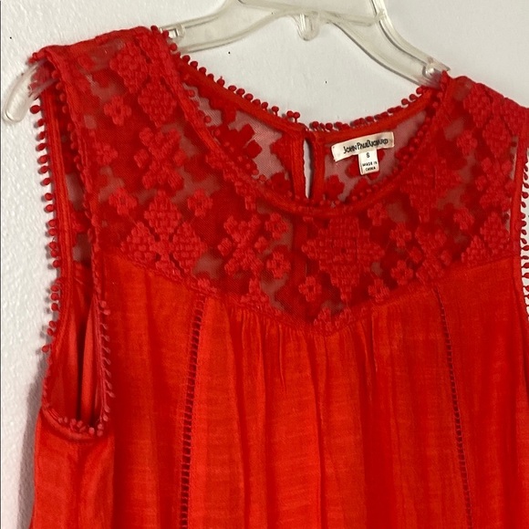 JohnPaulRichard Red Lace Sleeveless Dress - Picture 1 of 10